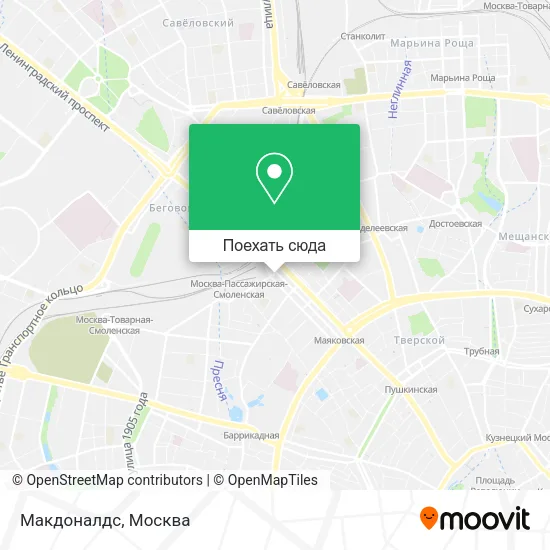 Карта Макдоналдс