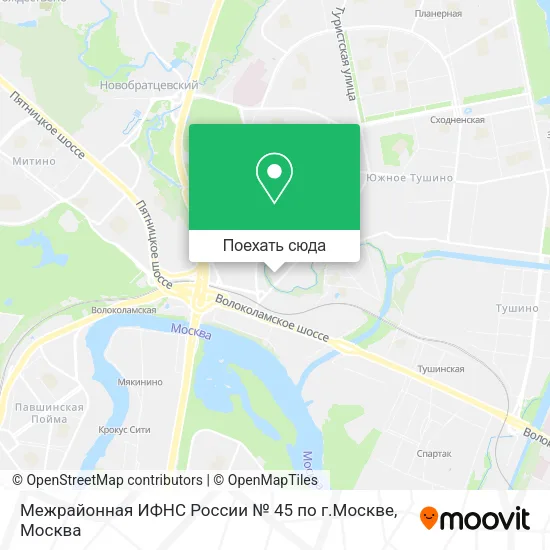 Карта Межрайонная ИФНС России № 45 по г.Москве