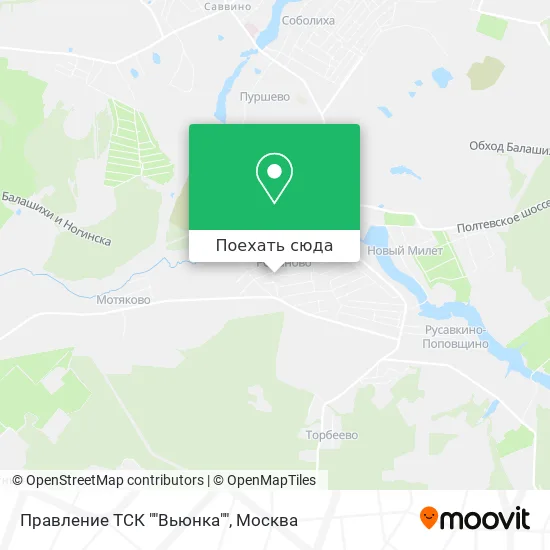 Карта Правление ТСК ""Вьюнка""