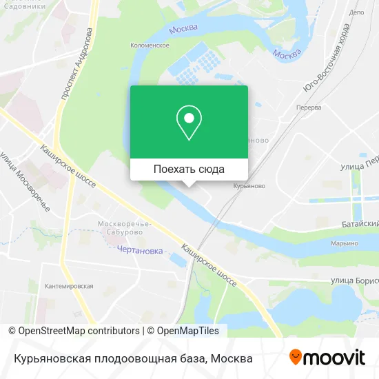 Карта Курьяновская плодоовощная база