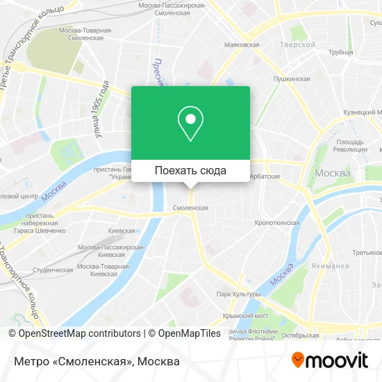 Карта Метро «Смоленская»
