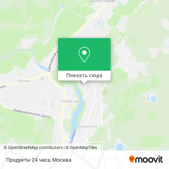 Карта Продукты 24 часа