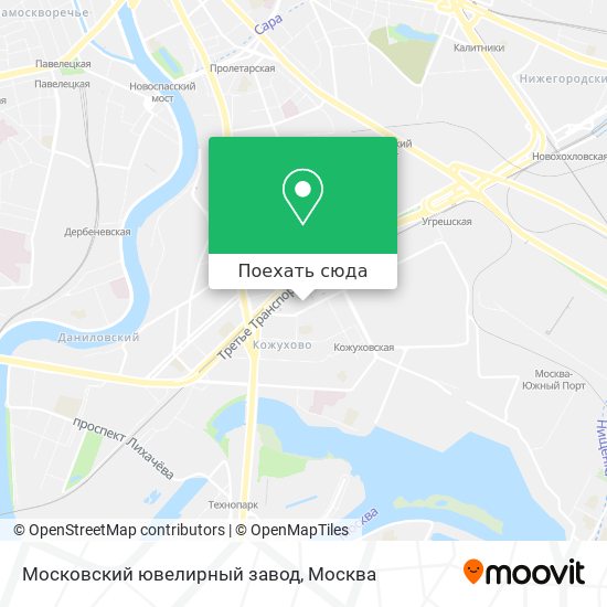 Карта Московский ювелирный завод