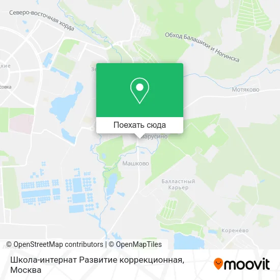 Карта Школа-интернат Развитие коррекционная