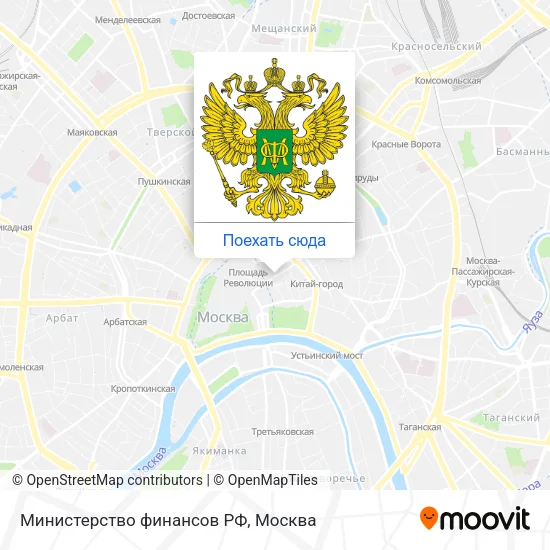 Карта Министерство финансов РФ