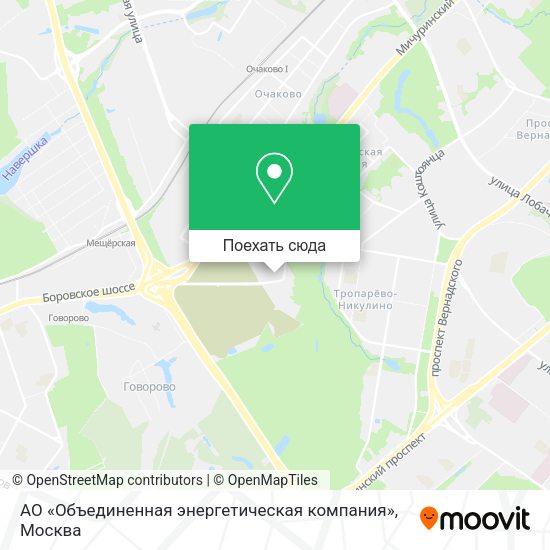 Карта АО «Объединенная энергетическая компания»