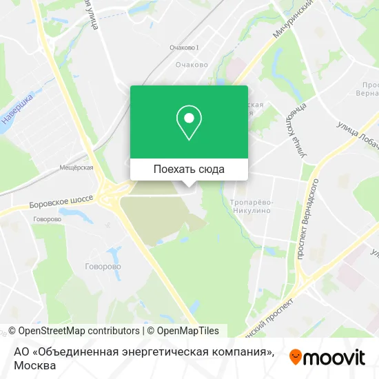 Карта АО «Объединенная энергетическая компания»