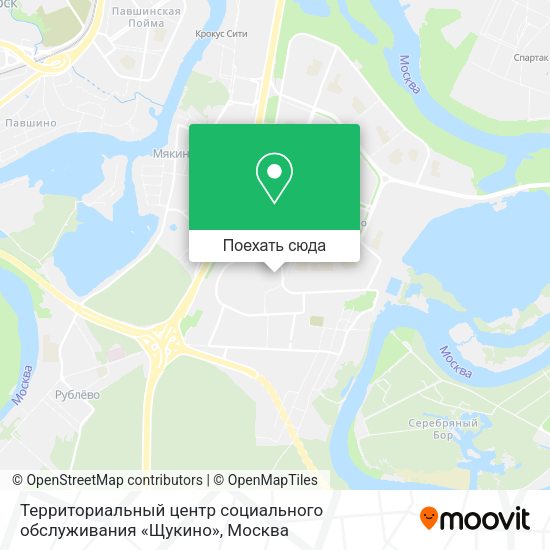 Карта Территориальный центр социального обслуживания «Щукино»