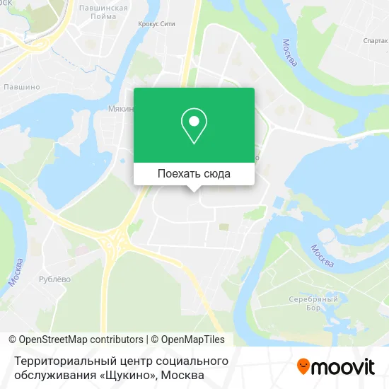 Карта Территориальный центр социального обслуживания «Щукино»