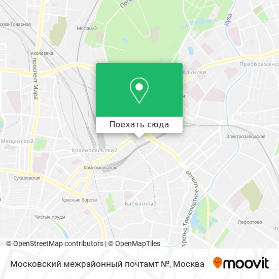 Карта Московский межрайонный почтамт №