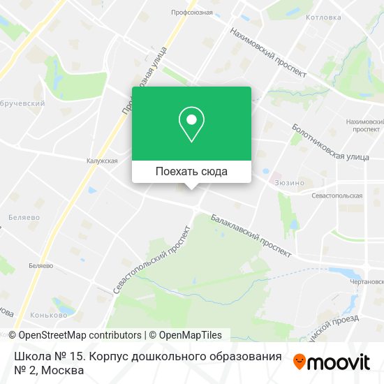 Карта Школа № 15. Корпус дошкольного образования № 2