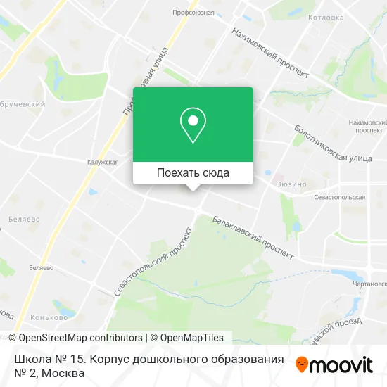 Карта Школа № 15. Корпус дошкольного образования № 2