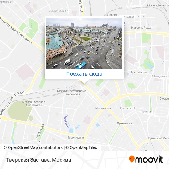Карта Тверская Застава