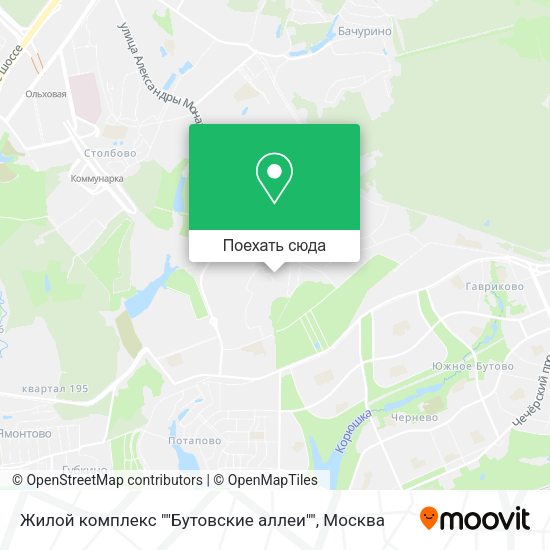 Карта Жилой комплекс ""Бутовские аллеи""