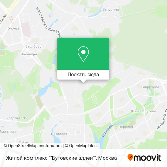 Карта Жилой комплекс ""Бутовские аллеи""