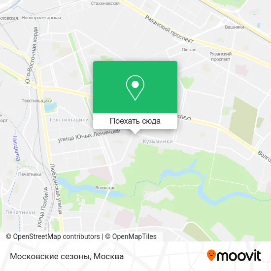 Карта Московские сезоны