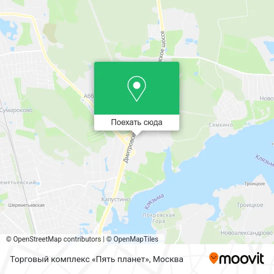Карта Торговый комплекс «Пять планет»