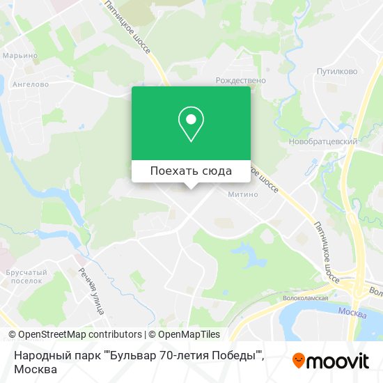 Карта Народный парк ""Бульвар 70-летия Победы""