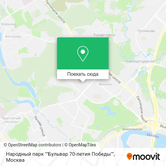 Карта Народный парк ""Бульвар 70-летия Победы""