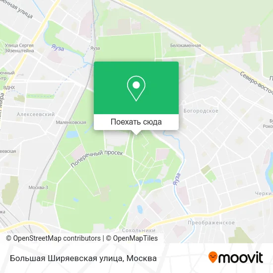 Карта Большая Ширяевская улица