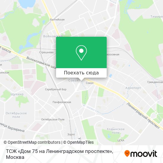 Карта ТСЖ «Дом 75 на Ленинградском проспекте»