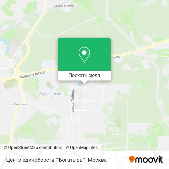 Карта Центр единоборств ""Богатырь""