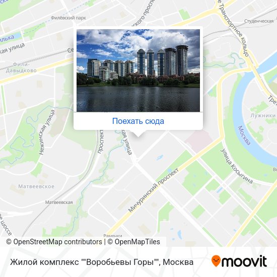 Карта Жилой комплекс ""Воробьевы Горы""