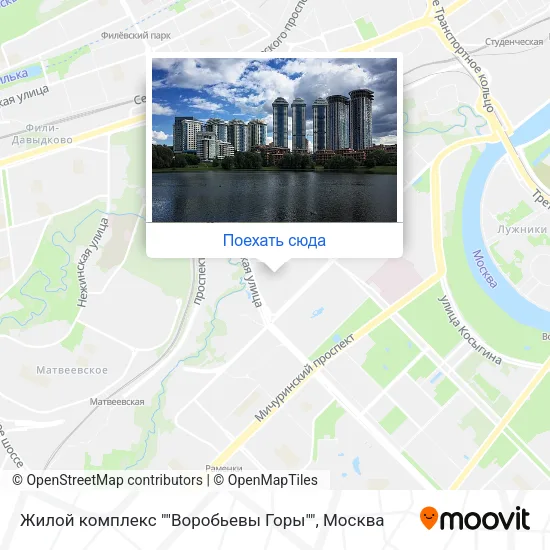Карта Жилой комплекс ""Воробьевы Горы""