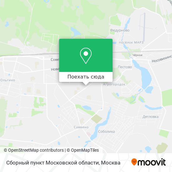 Карта Сборный пункт Московской области