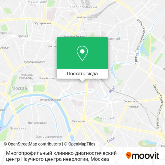 Карта Многопрофильный клинико-диагностический центр Научного центра неврлогии