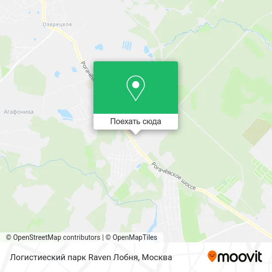 Карта Логистиеский парк Raven Лобня