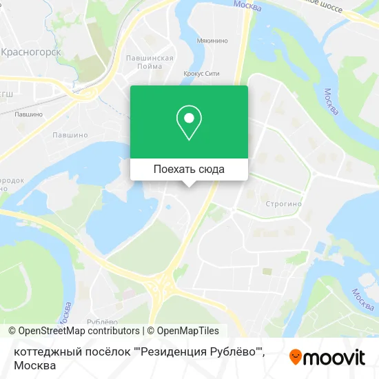 Карта коттеджный посёлок ""Резиденция Рублёво""