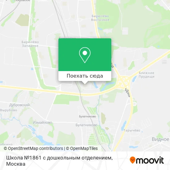 Карта Школа №1861 с дошкольным отделением