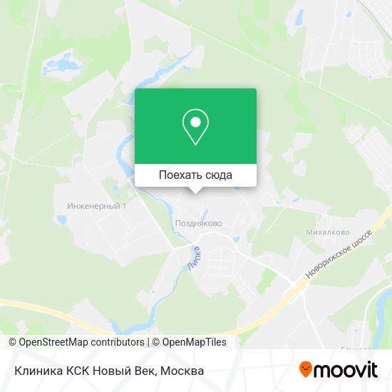 Карта Клиника КСК Новый Век