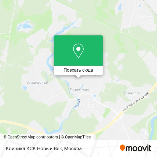 Карта Клиника КСК Новый Век