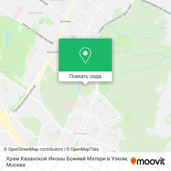 Карта Храм Казанской Иконы Божией Матери в Узком