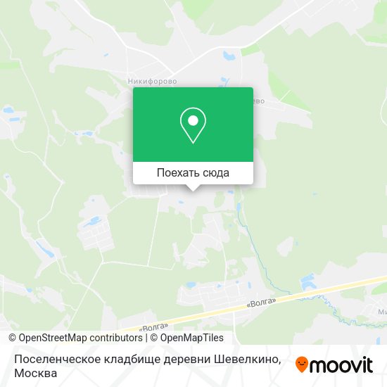 Карта Поселенческое кладбище деревни Шевелкино