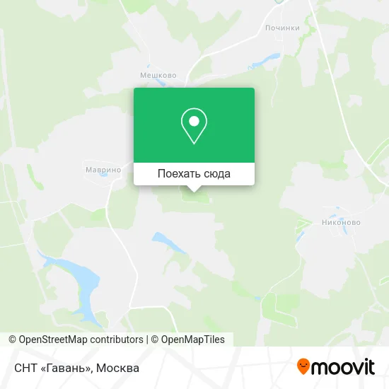 Карта СНТ «Гавань»