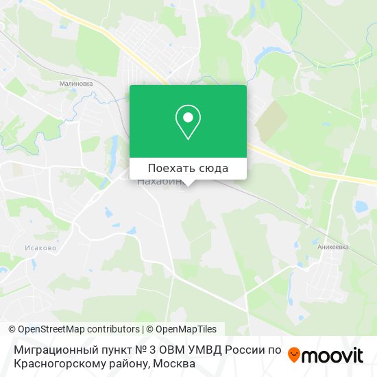 Карта Миграционный пункт № 3 ОВМ УМВД России по Красногорскому району