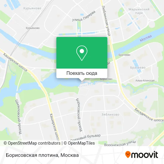 Карта Борисовская плотина