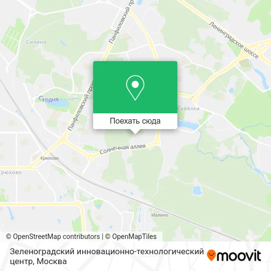 Карта Зеленоградский инновационно-технологический центр