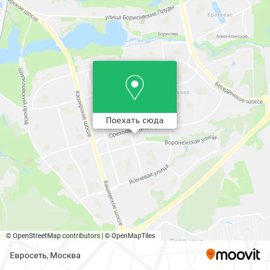 Карта Евросеть