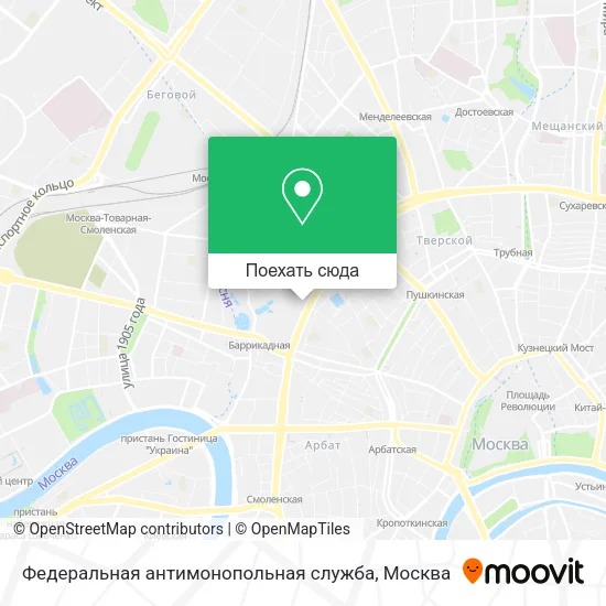 Карта Федеральная антимонопольная служба