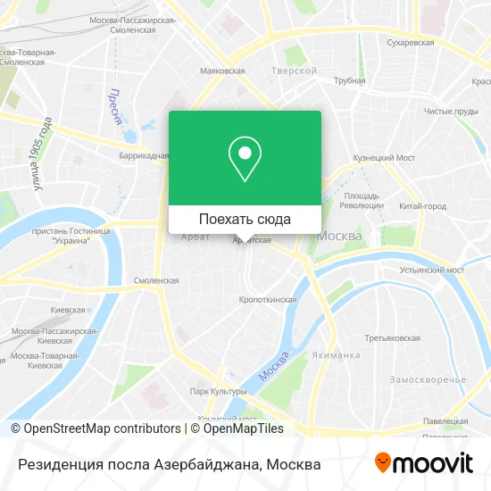 Карта Резиденция посла Азербайджана