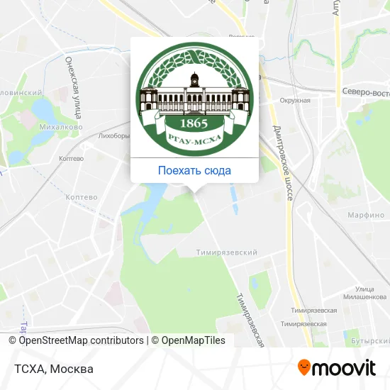 Карта ТСХА