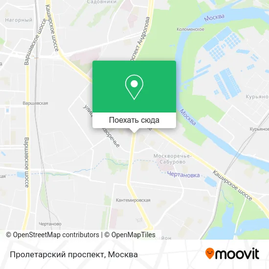 Карта Пролетарский проспект