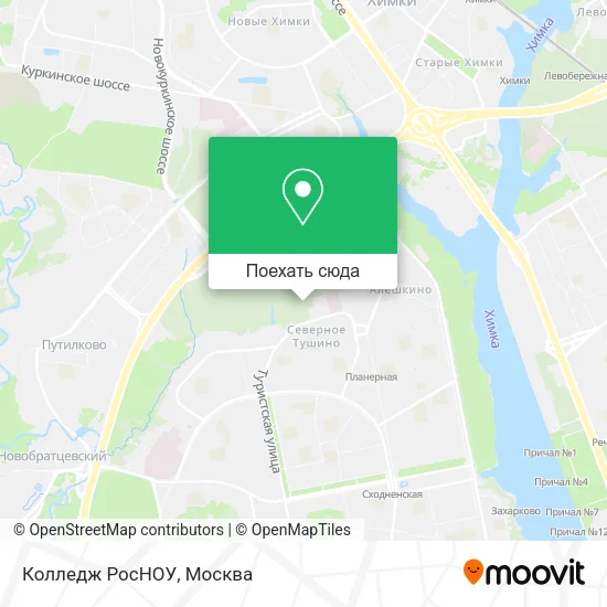 Карта Колледж РосНОУ