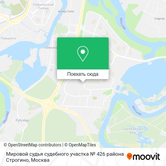 Карта Мировой судья судебного участка № 426 района Строгино
