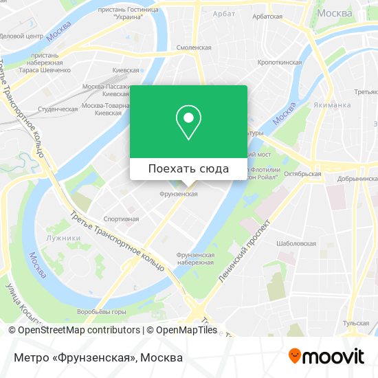 Карта Метро «Фрунзенская»