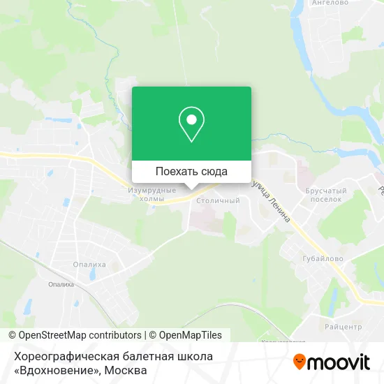 Карта Хореографическая балетная школа «Вдохновение»